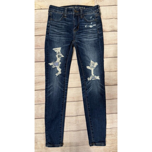 American Eagle Outfitters Denim - Women’s American Eagle Jeggings Next Level Stretch Distressed Size 0 Short Jeans